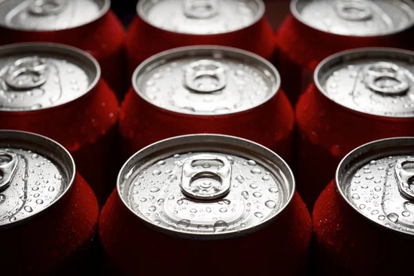 Close Beer Cans — Stock Photo, Image