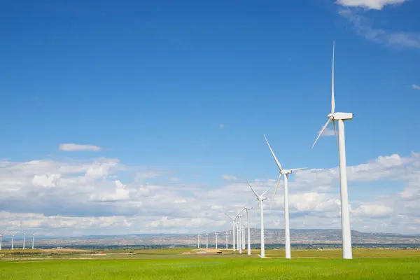 Windmills Electric Power Production Zaragoza Province Aragon Spain — Stock Photo, Image