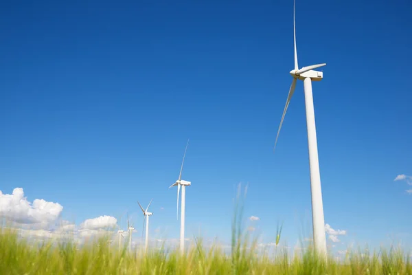 Windmolens Voor Elektriciteitsproductie Provincie Zaragoza Aragon Spanje — Stockfoto