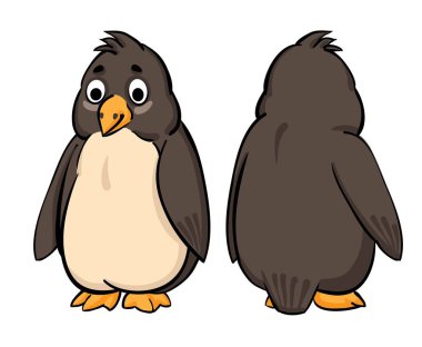 komik karikatür penguen Antarktika