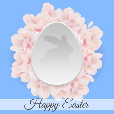 Resimde mutlu Easter Egg zerafet ile vektör çiçek