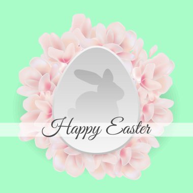 Resimde mutlu Easter Egg zerafet ile vektör çiçek