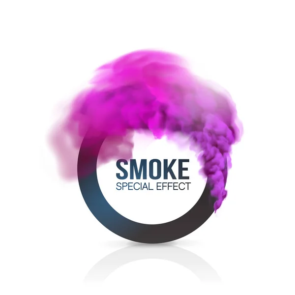 Realistic multi-colored smoke on a white background. isolated fog or smoke, transparent special effect. Bright magic cloud.Abstract illustration for the design of a banner, advertisement or web site — Stock Vector