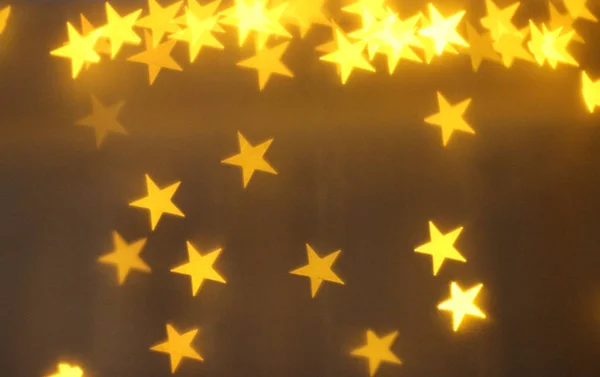 Yellow lights, yellow stars, little star, small star, light effect — Stock Photo, Image