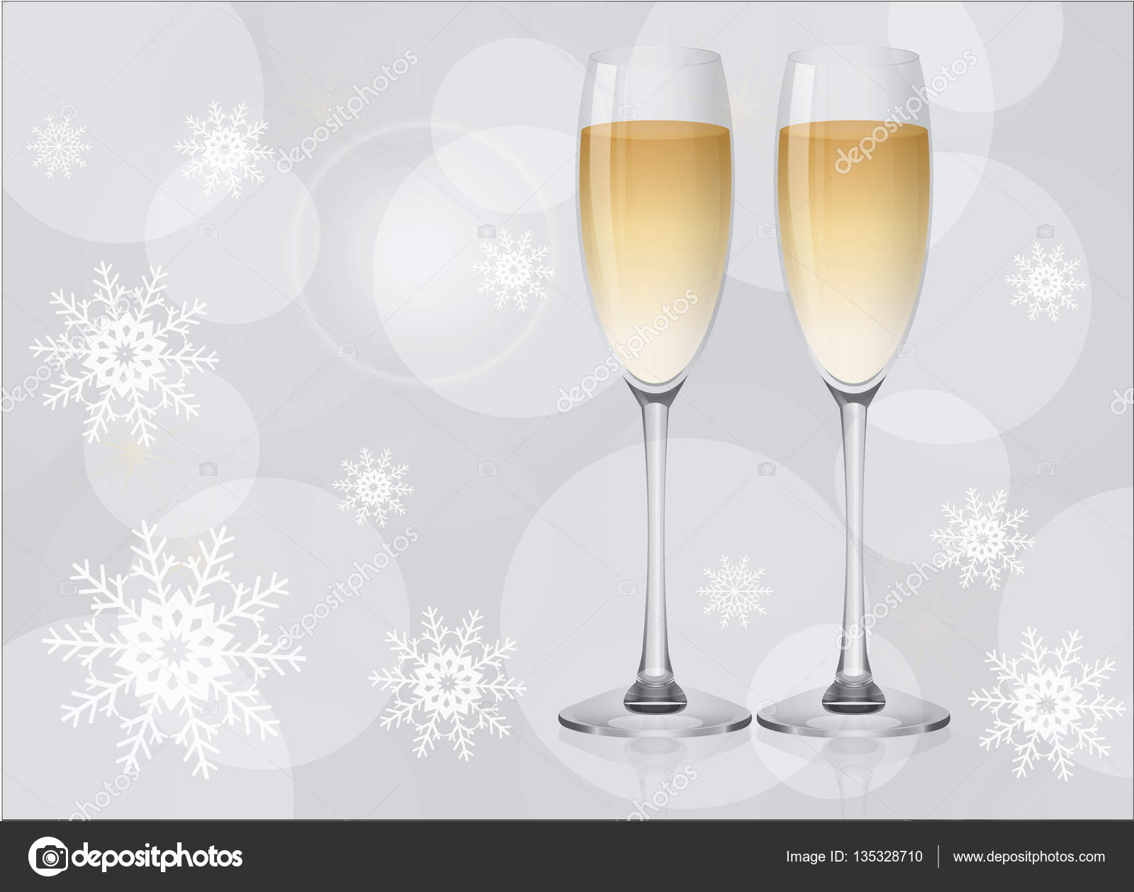 Two champagne glasses Stock Vector by ©Zeteticillusion 135328710