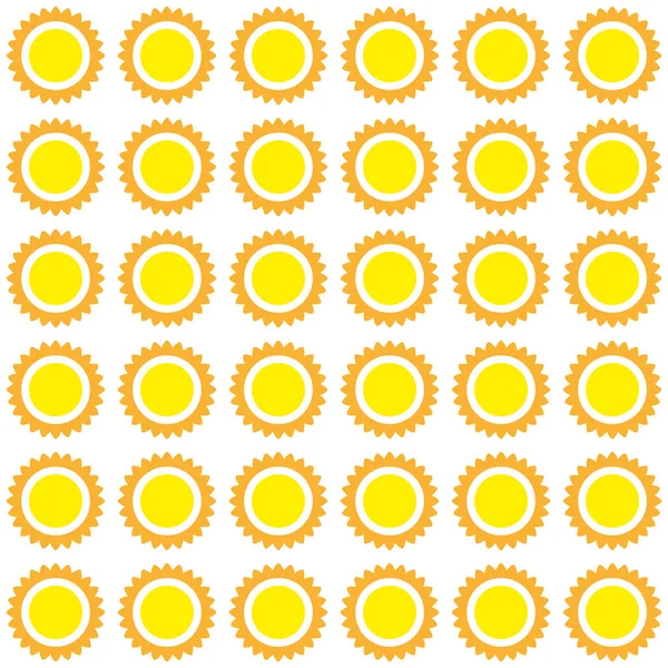 Sømløse solrige mønster. Vektorillustration . – Stock-vektor