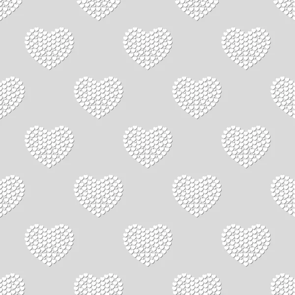 Seamless pattern of hearts. Abstract background. — Stock Vector