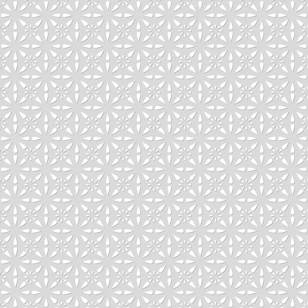 Seamless thin paper pattern. Circles of petals. — Stock Vector