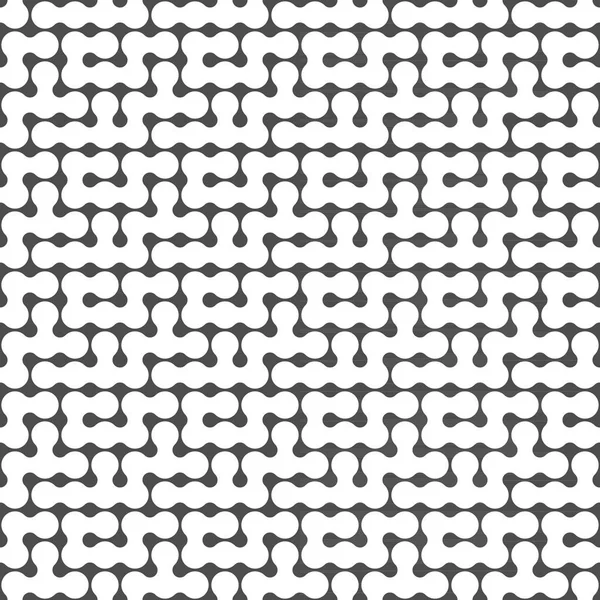 Modèle sans couture de formes rondes et de cercles. Labyrinthe structurel . — Image vectorielle