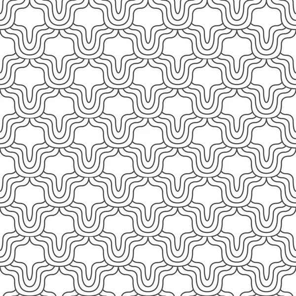 Seamless mönster av linjer. Vacker prydnad. — Stock vektor