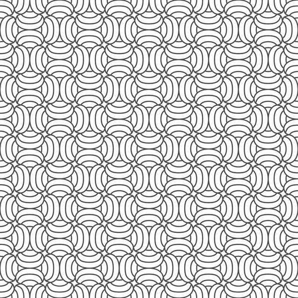 Seamless pattern of round lines. Beautiful ornament. — Stock Vector