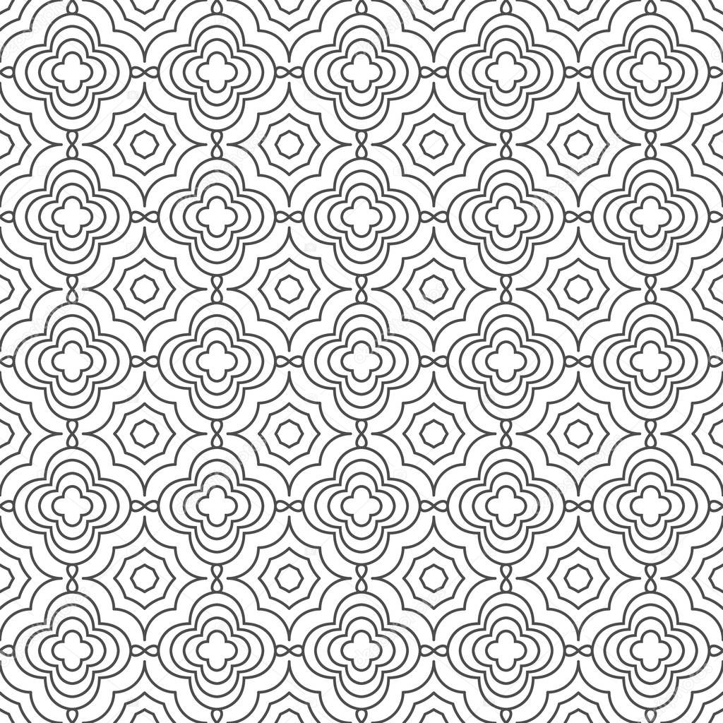 Seamless pattern of curve lines. Beautiful wallpaper.