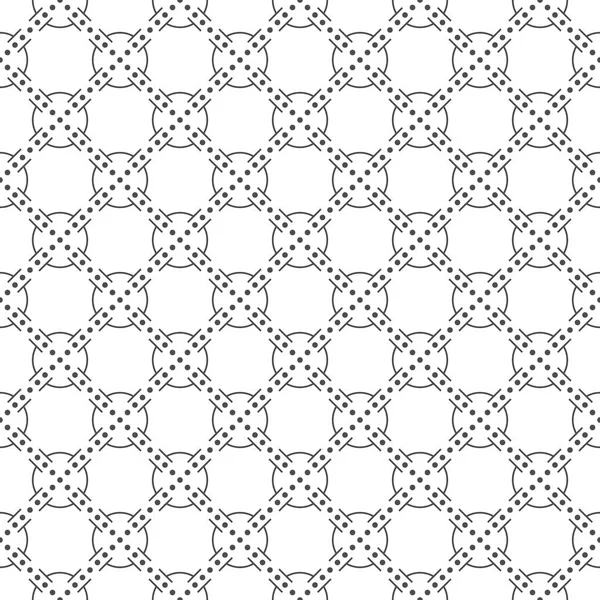線分と点のシームレスなパターン。幾何学的な壁紙。異常です — ストックベクタ