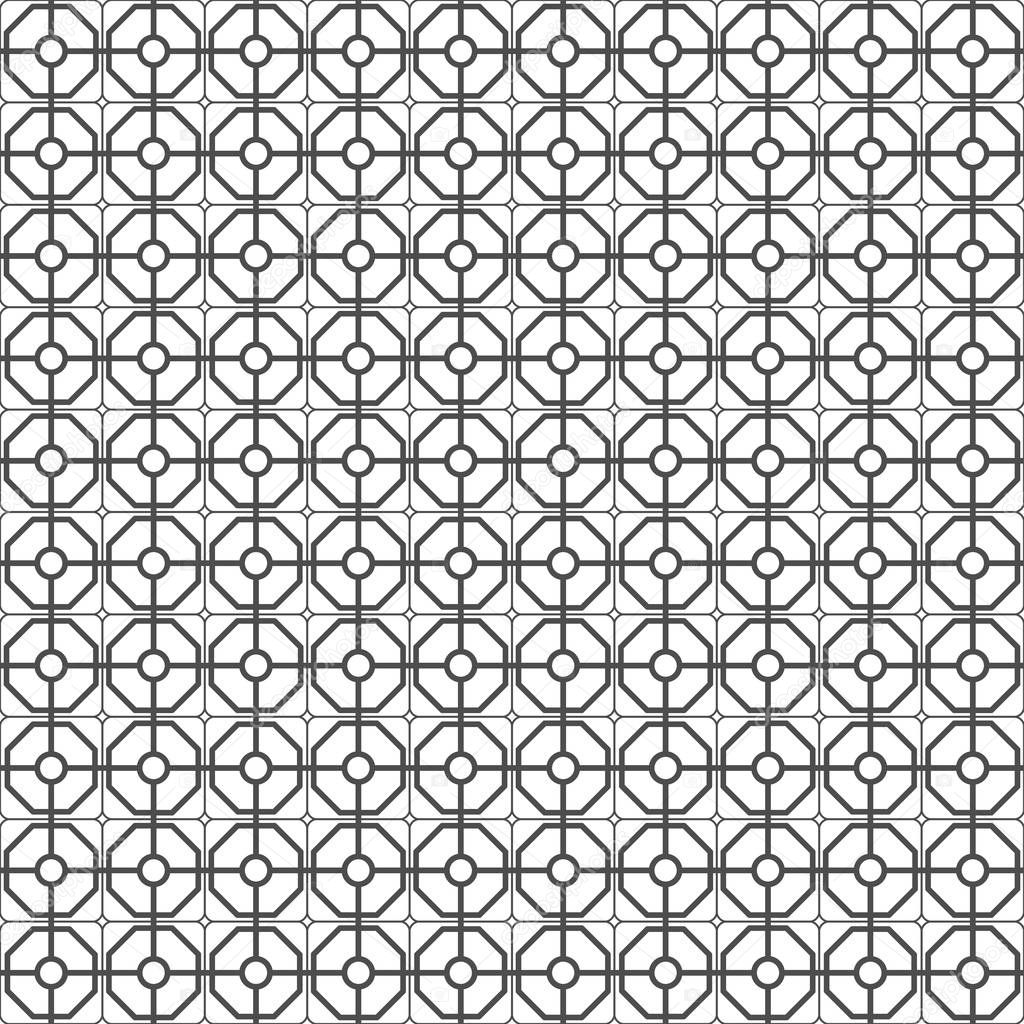Seamless pattern of lines rhombuses and squares. Geometric wallp