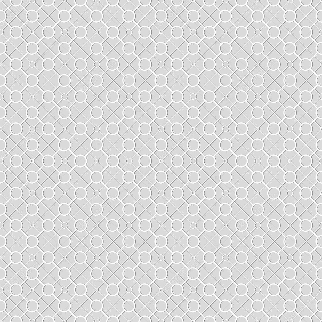 Seamless pattern of lines circles and rhombuses. Geometric wallp