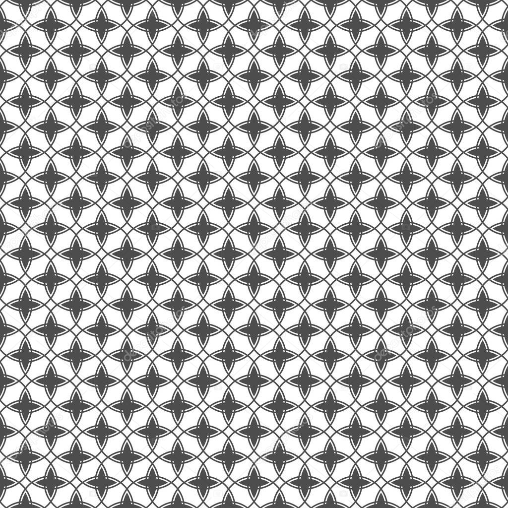 Seamless pattern of lines circles and rhombuses. Geometric wallp