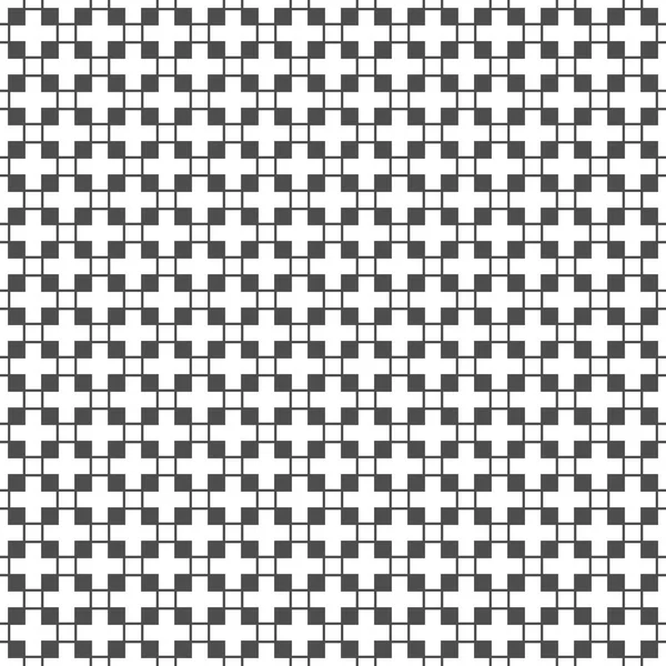 Nahtloses Muster von Quadraten und Kreuzen. geometrische Tapete. un — Stockvektor