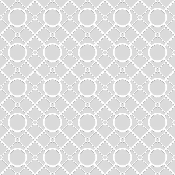 Nahtloses Muster von Linien und Kreisen. geometrischer Hintergrund. unu — Stockvektor