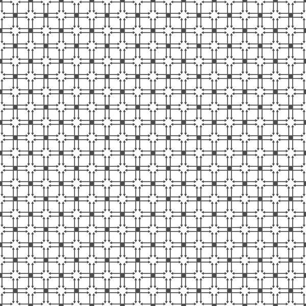 Nahtloses Muster von Quadraten und Pfeilen. geometrischer Hintergrund. — Stockvektor