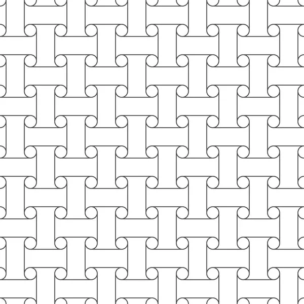 Seamless mönster av cirklar och linjer. Geometrisk bakgrund. — Stock vektor