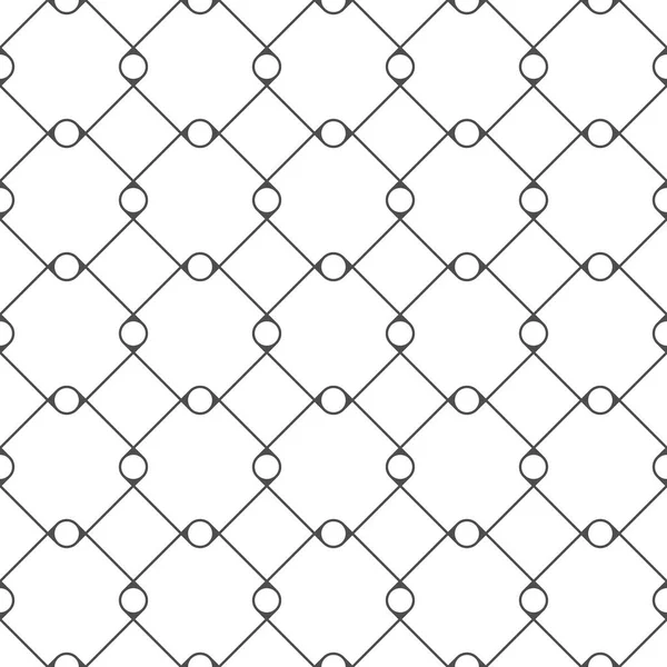 Seamless Pattern Circles Rhombuses Unusual Lattice Geometric Background Vector Illustration — Stock Vector