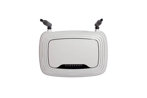 Beyaz Wi-Fi router ile izole iki anten