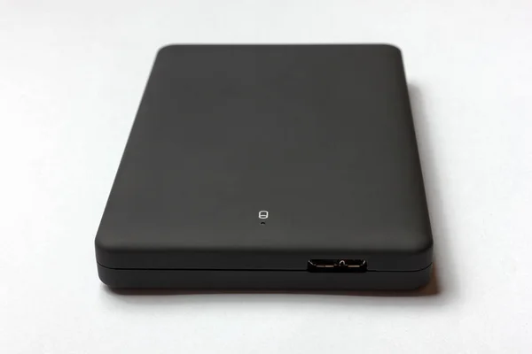 Siyah Usb 3.0 harici sabit disk kutusu beyaz izole 2.5 inç