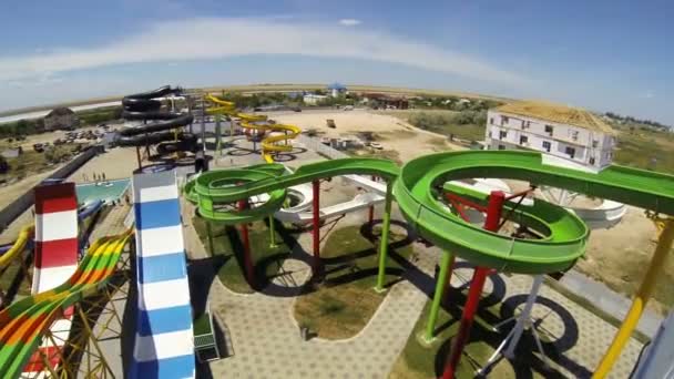 Genichesk, Ucraina - 30 agosto 2017: Aquapark Oasis — Video Stock