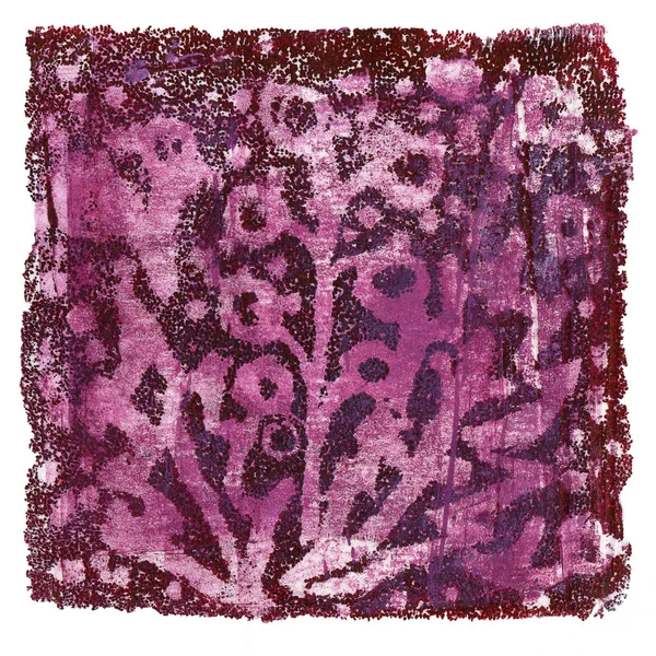 Soyut akrilik monoprint