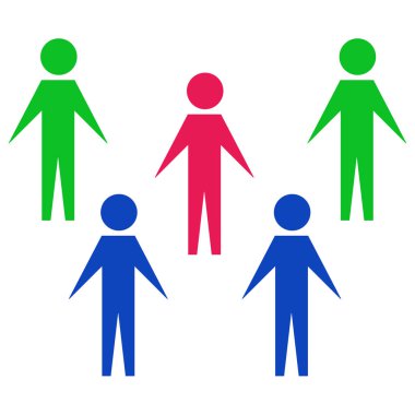 Beyaz bir arka plan üzerinde insan silüeti.