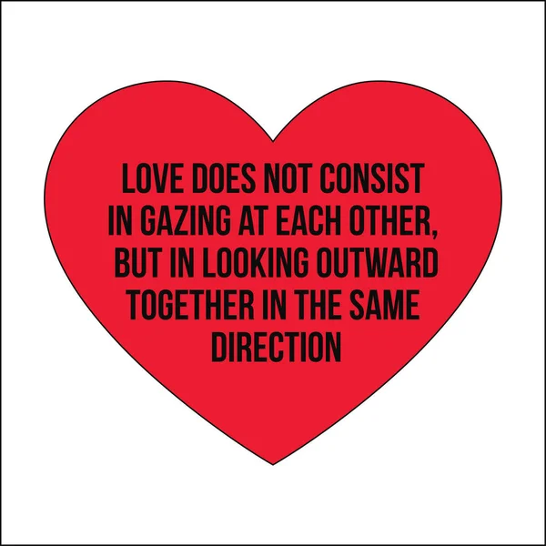 Motiverende citaten. Liefde bestaat niet in elke othe staren — Stockvector