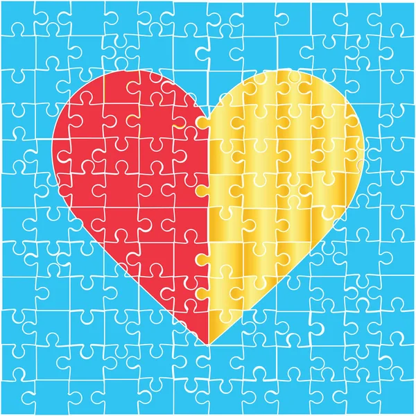 Heart puzzle icon. — Stock Vector