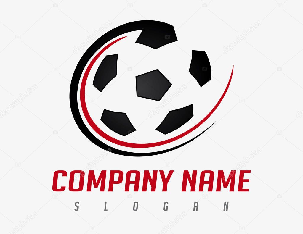 Logo of a soccer ball for clubs or soccer teams