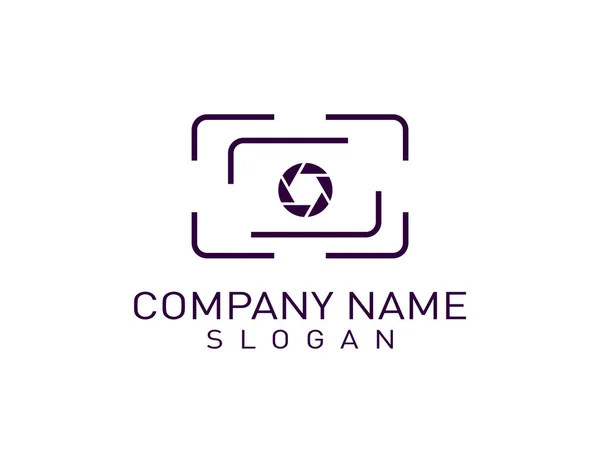 Kamera design logotyp — Stock vektor