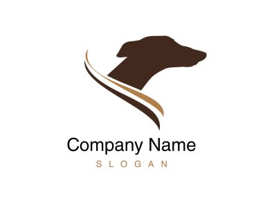 Greyhound dog logo clipart