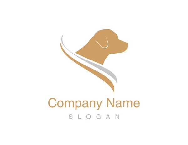 Labrador logo sullo sfondo — Vettoriale Stock