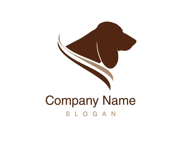 Basset hound logotyp — Stock vektor