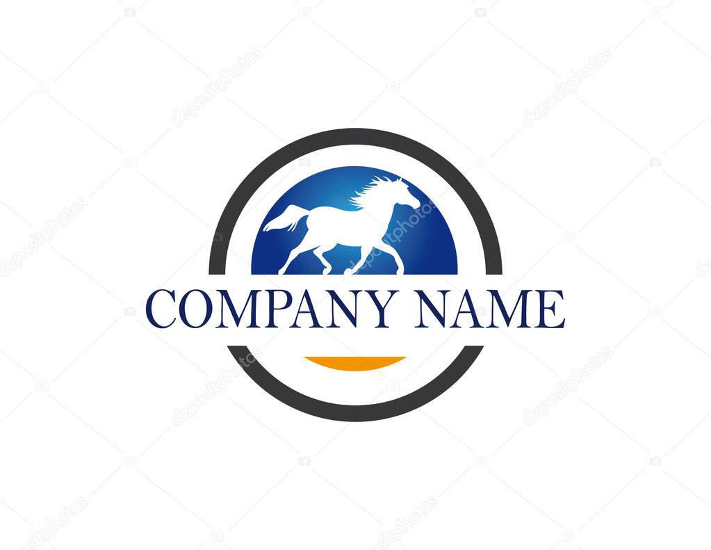 Logo of a horse running