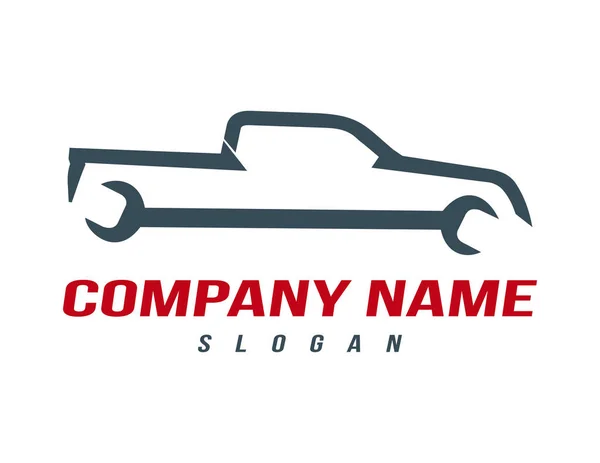 Logotipo do camião mecânico — Vetor de Stock
