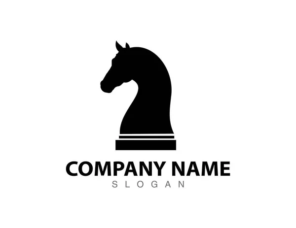 Logotipo de xadrez cavalo —  Vetores de Stock