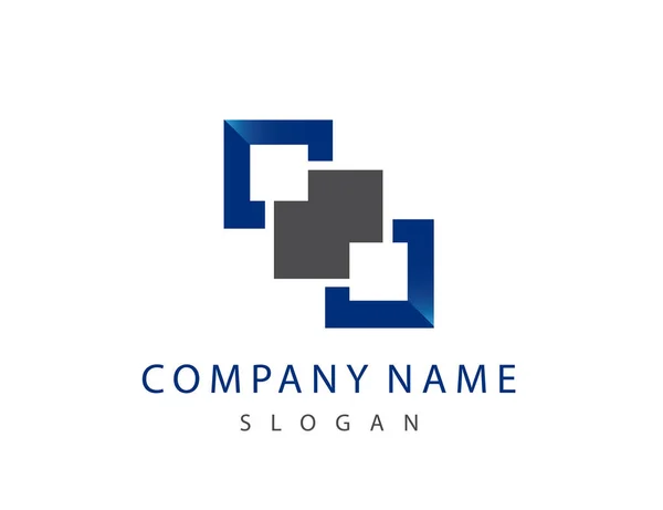 Logotipo abstrato quadrados logotipo — Vetor de Stock