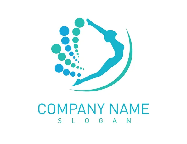 Logotipo de quiropraxia sobre fundo branco — Vetor de Stock