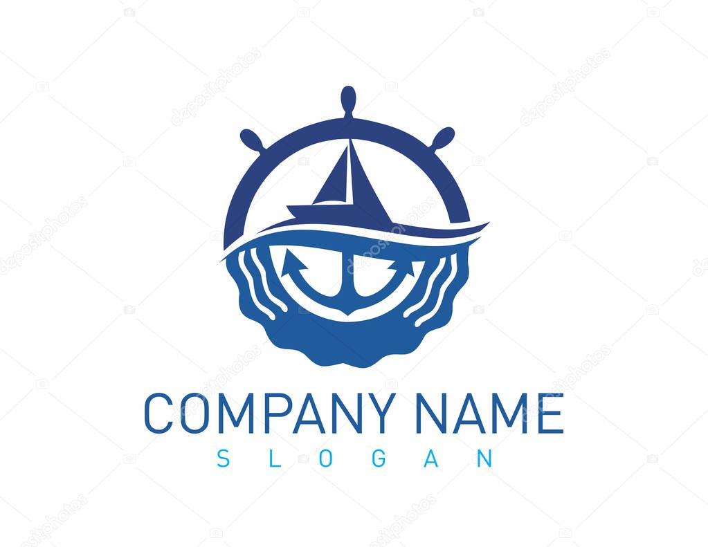 Logo with nauticale parts