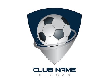 vector logo soccer player on solid background 