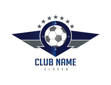 vector logo soccer player on solid background 