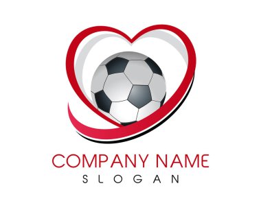 vector logo soccer player on solid background 