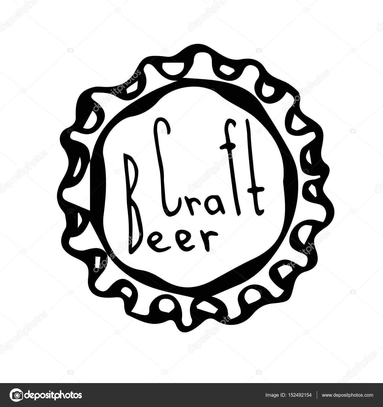 Beer Bottle Cap Doodle Style Sketch Vector Stock Vector Image By C Leen Savoyar Com