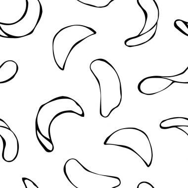 Patates cipsi sorunsuz hızlı gıda desen. Gerçekçi vektör illüstrasyon izole bir beyaz arka plan Doodle karikatür elle çizilmiş Vintage hippi tarzı kroki üzerinde.