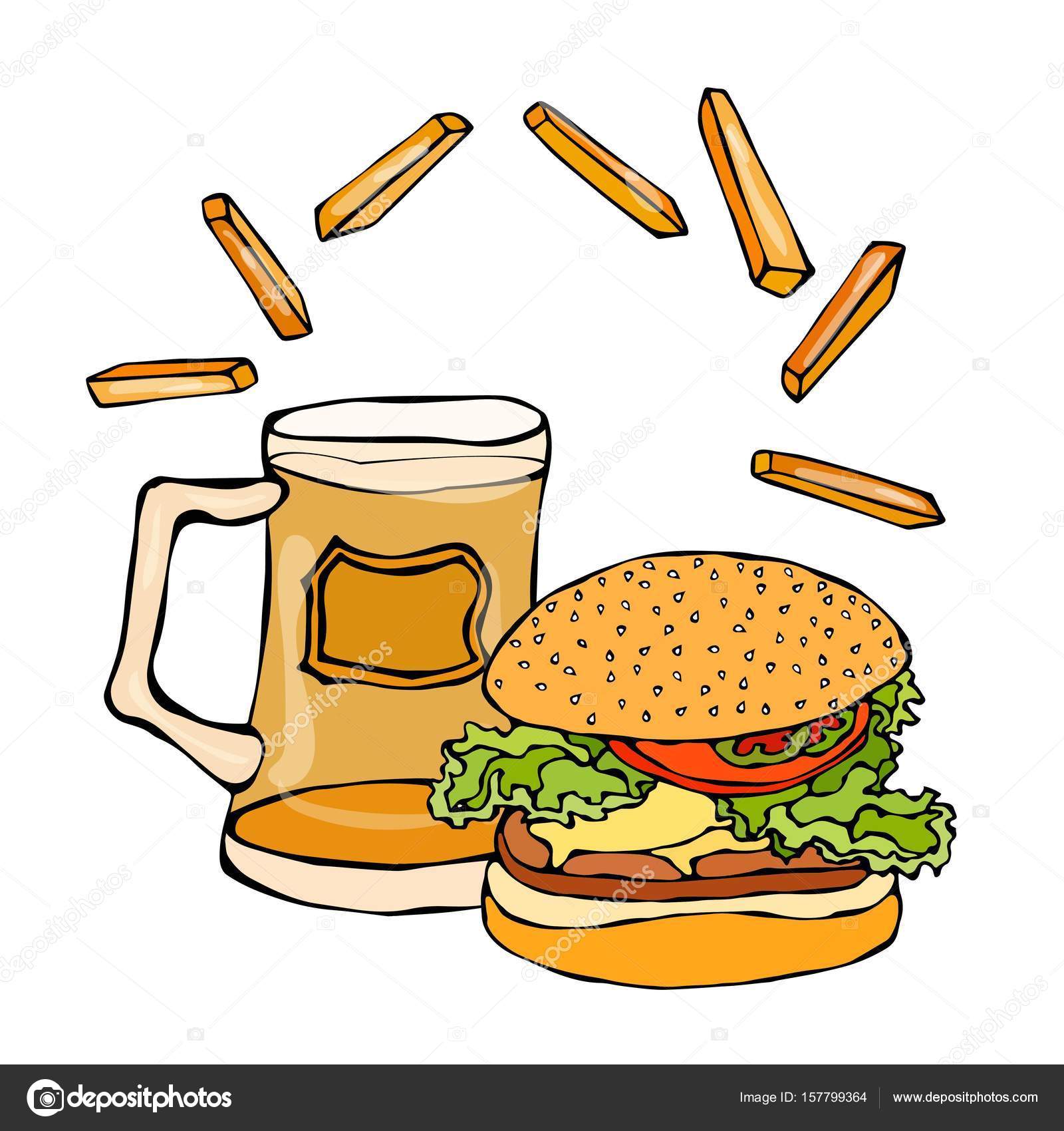 Bierkrug, mit, schaum, hand, gezeichnet Clip Art | k35939327 | Fotosearch