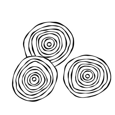 -Pancar, dilim yuvarlak olgun pancar pancar kesti. Taze sebze salatası. El vektör çizim çekilmiş. Savoyar Doodle stili.